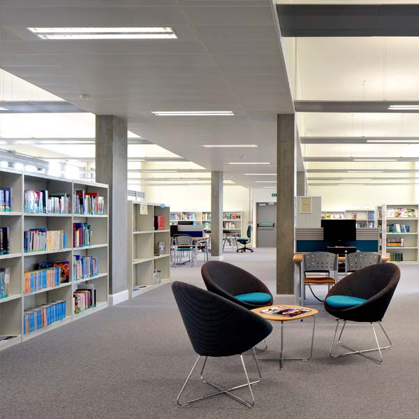 library shelves